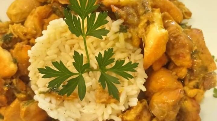 Chicken with curry