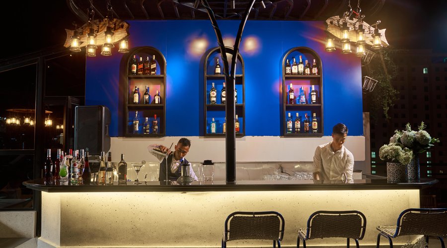 Rooftop sky bar