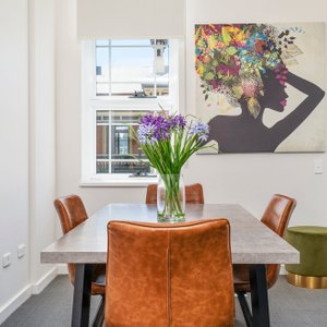 Dining room in a 1 Bedroom Apartment with Balcony