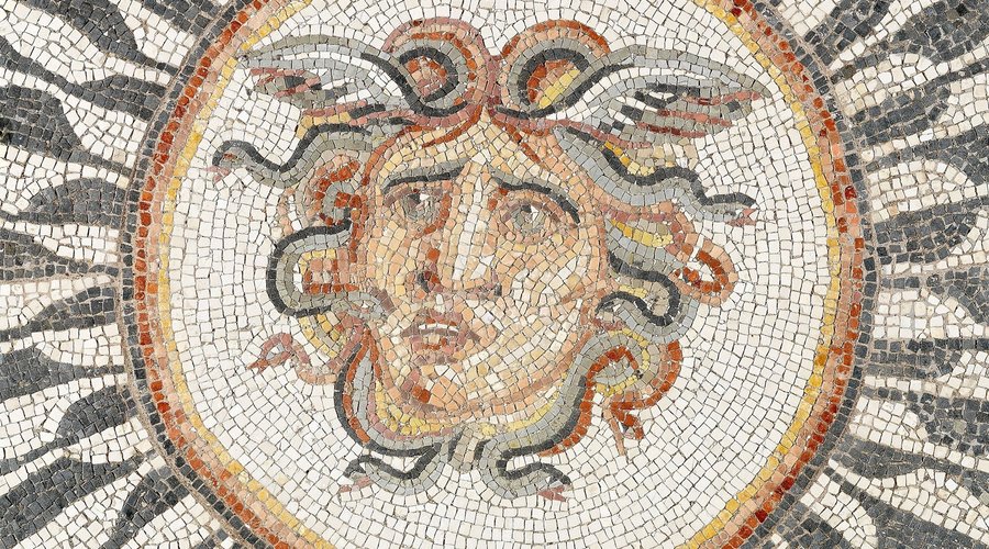 Dettaglio del mosaico dalla necropoli di via delle Terme di Caracalla, I-II secolo d.C., Palazzo Massimo 