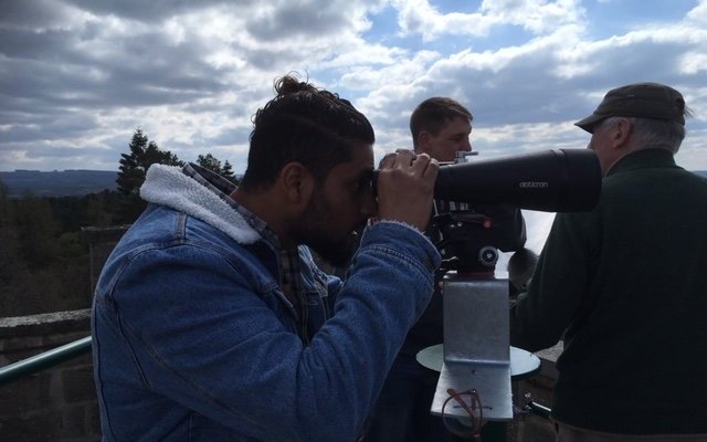 Recently installed binoculars allow for even better views across the region.
