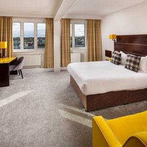 Refurbished classic family bedroom at Mercure Ayr Hotel
