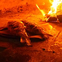 Roasted hole sea bas