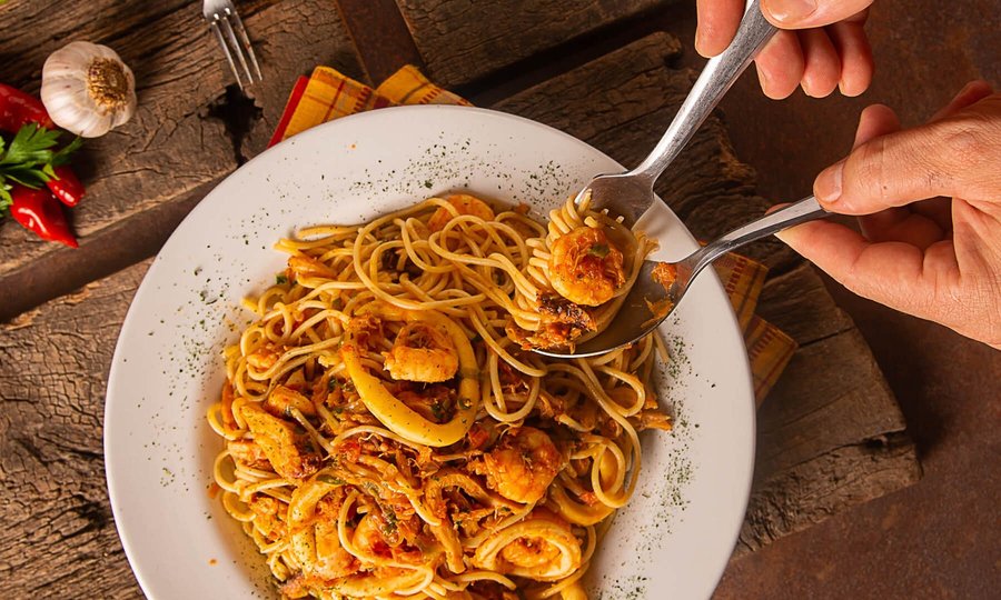 Spaghetti com Frutos do Mar