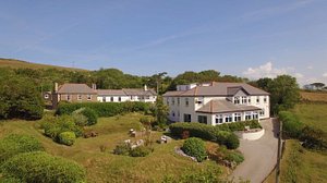 Beacon Country House Hotel & Luxury Shepherd Huts in St Agnes, image may contain: Outdoors, Housing, House, Aerial View