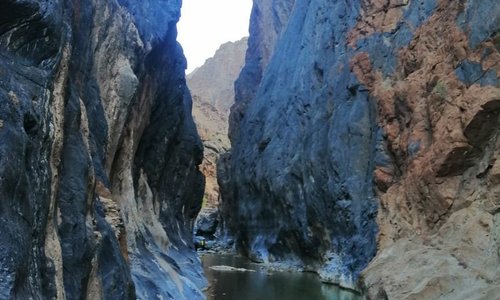 the bluish mountain rock