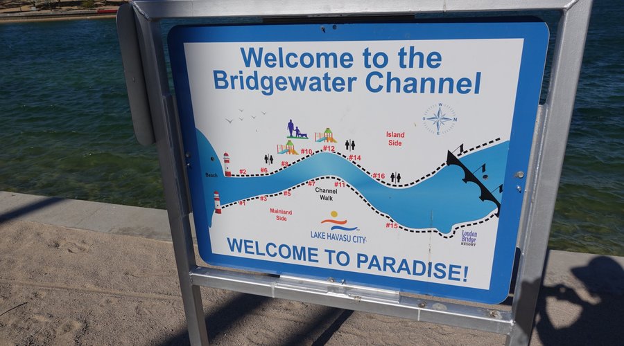 Helpful signage to explore the beauty of the lake/river
