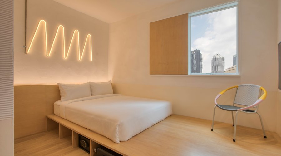 Crashpad has a queen bed on our signature Tatami-style raised platform