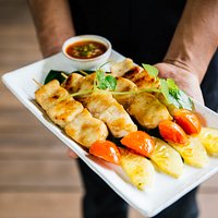 Grilled fish skewers