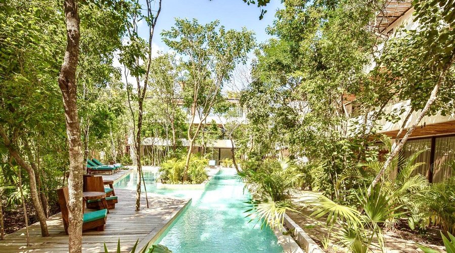 Carril de nado en jungle pool 