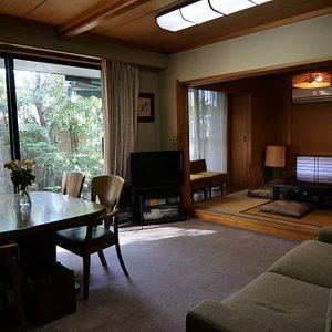 European comfort with Japanese style B&B. Living room.
