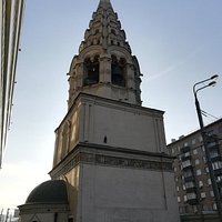 Колокольня храма Рождества Пресвятой Богородицы в Бутырской стрелецкой слободе, Бутырская ул., 56, ноябрь.