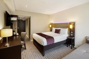 Premier Inn Glasgow East Kilbride (Peel Park) hotel in East Kilbride, image may contain: Furniture, Bedroom, Indoors, Chair