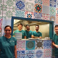 Our happy team in their new uniforms.