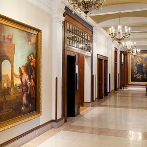 Our Grand Hall features 2 amazing works of art painted in the early 1900's by the Sisters. 