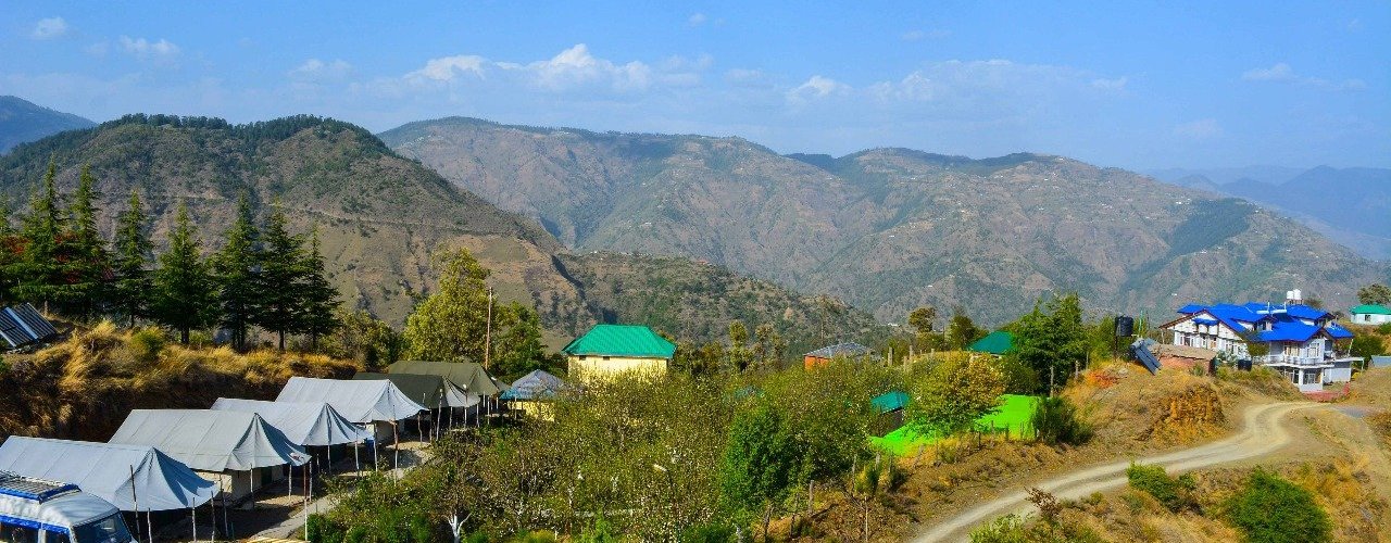 birds eye view of camp
