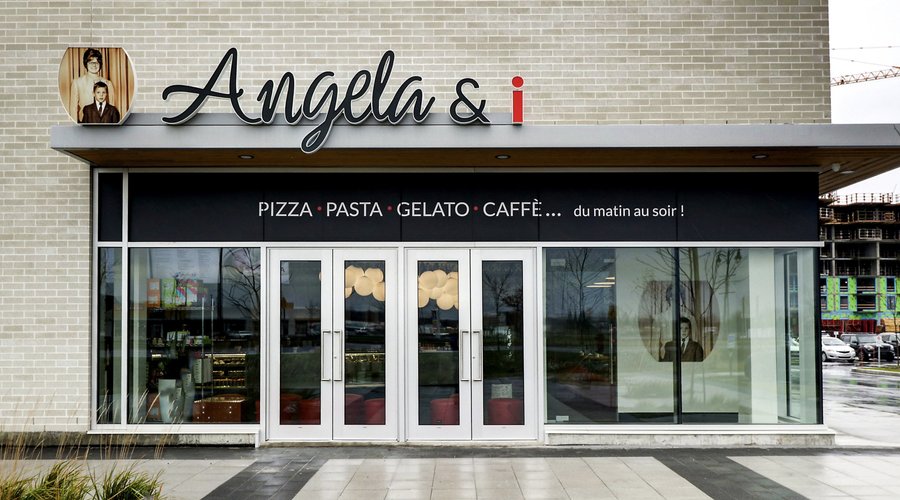 Votre destination saveurs & plaisirs, du matin au soir.  Un concept unique et novateur dont les multiples facettes en font votre destination saveurs & plaisirs, quelle que soit votre humeur, vos activités ou l’heure. Salle à manger, bar à gelato, caffè, pizzas et pasta, comptoir à emporter, terrasses et tables pour s’attarder, Angela & i vous offre ce qui vous fait envie au moment où vous le désirez. C’est votre resto!