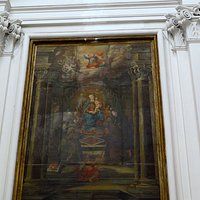 la grande tela posta sopra l'altare del transetto sx