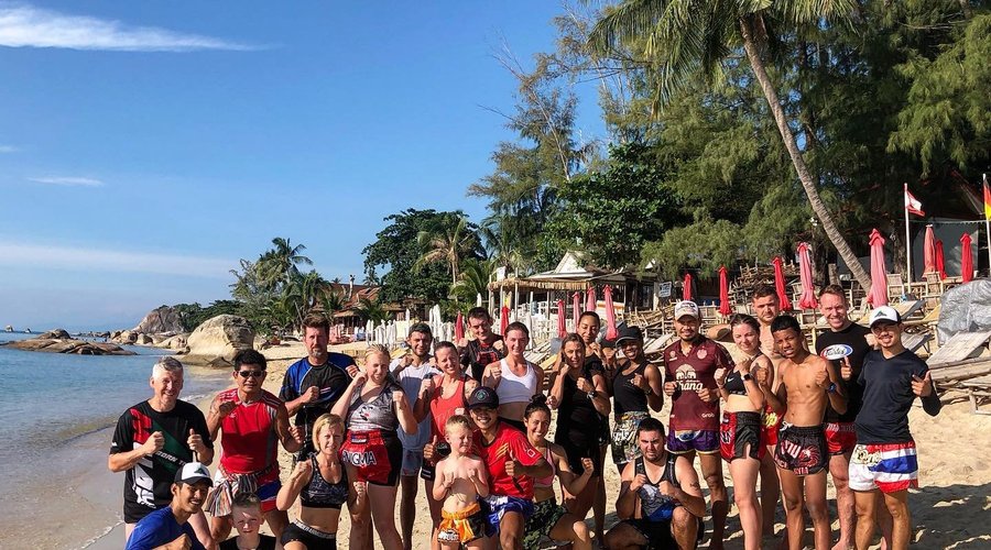 Saturday mornings are spent with beach Muay Thai