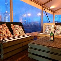 Inside our heated Marquee