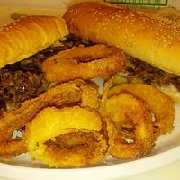 sandwich & onion rings