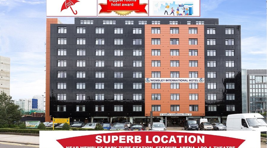 London Wembley International Hotel, superbly located only 15 minutes tube ride from central London and only 5 minutes walk from Wembley Park Tube Station, Wembley Stadium, The SSE Arena, Wembley, London Designer Outlet and Wembley Theatre. Book direct for our best available rates and free continental breakfast and free parking for cars. 165 en-suite rooms, restaurant, sports bar, meeting rooms and conference events halls for hire