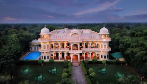 Ranthambhore Heritage Haveli in Sawai Madhopur, image may contain: Villa, Housing, Hotel, Resort
