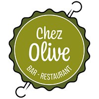 Logo de Chez olive à l'image de notre spécialité, la brochette