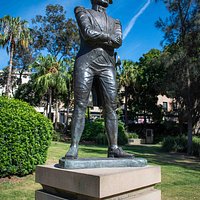 Near Cadmans Cottage in The Rocks, a statue of Vice Admiral William Bligh, in command of HMS Bounty during the famous mutiny; Bligh later became governor of New South Wales. (AlpinerHut)