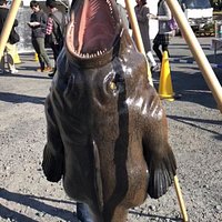 あんこうのフォトスポット。正に海のモンスター。