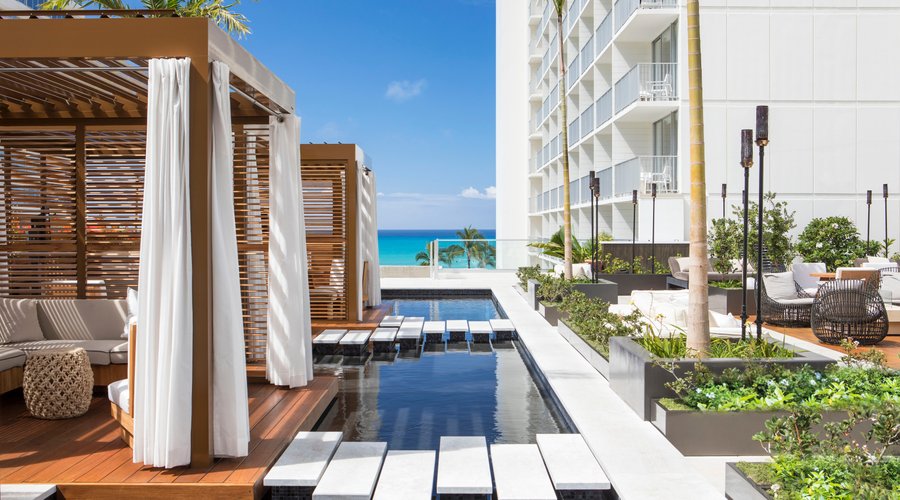 Elevated private cabanas 