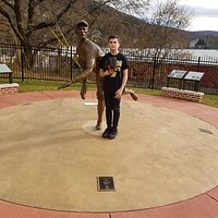Logan posing with Lefty Grove