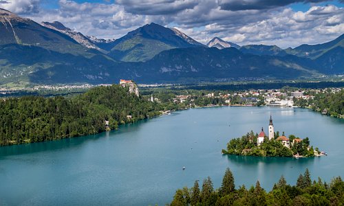 We always visit Lake Bled and climb to this viewpoint.