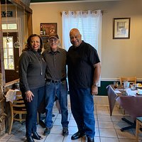 While staying overnight in Cleveland, GA we decided to have breakfast at Wendall’ Country Cooking restaurant. We pass this restaurant several times a week as we run a wine tasting tour business from the Atlanta, GA area & happy we stopped. We were greeted immediately by Monroe, seated quickly by Marissa, and made to feel welcome by all. It is truly a family run business and the photo is of the owner Wendall with Chuck and I. Huge fluffy biscuits, country ham, grits, eggs & fried chicken. Yummy