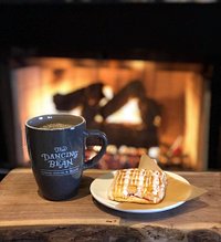 Fireside 'pop-tart' and coffee at The Dancing Bean!