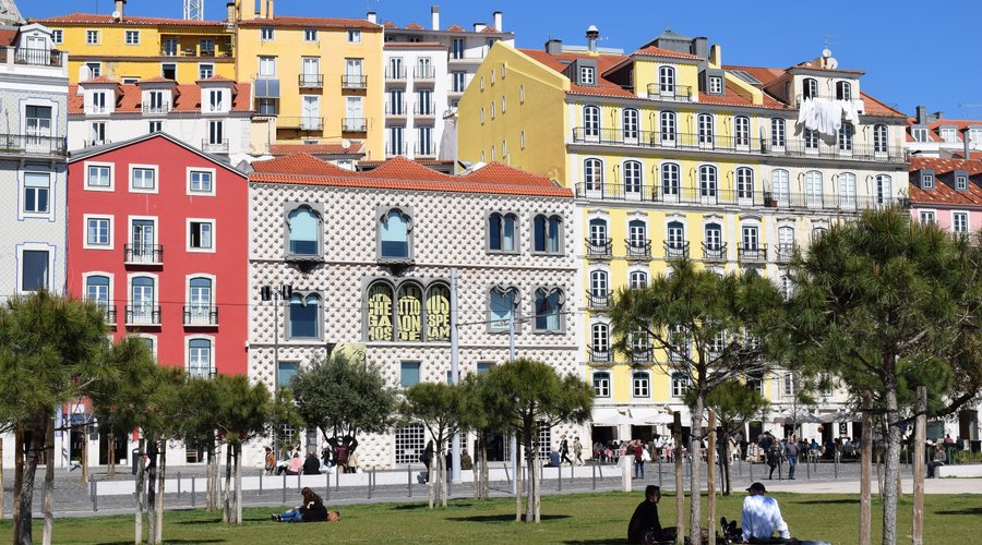 Surrounding of the hotel (the red building)