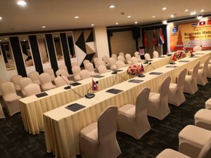 U- Homehotel in Nakhon Phanom, image may contain: Indoors, Chair, Microphone, Hall