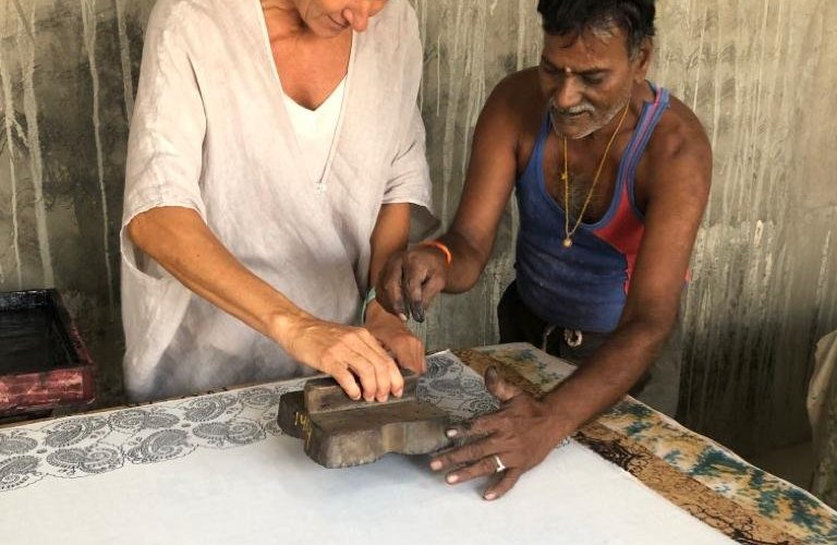 We host hands on block printing workshop in the central of the city.