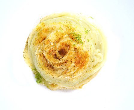 Spaghetti del Martelli, burro, lime e bottarga