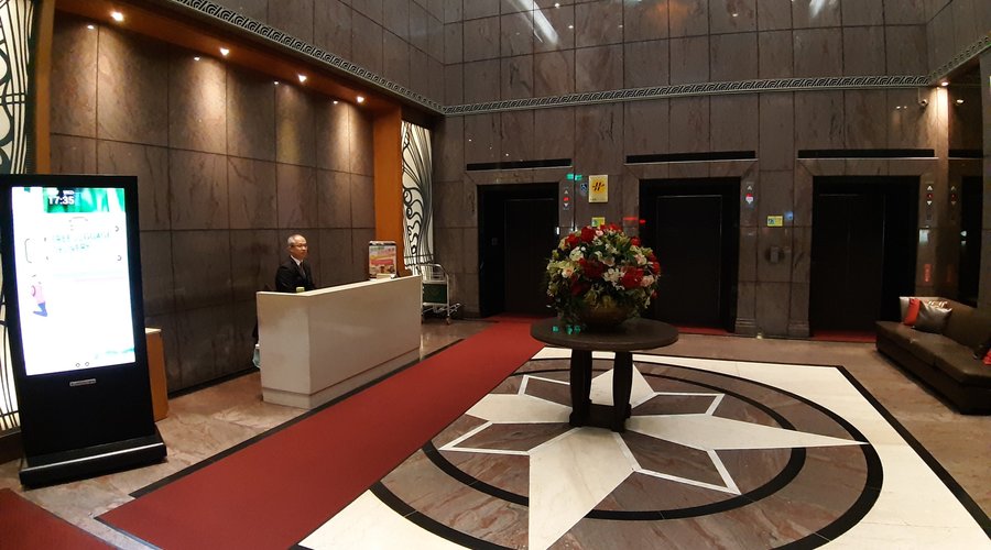 The main entrance on the ground floor.