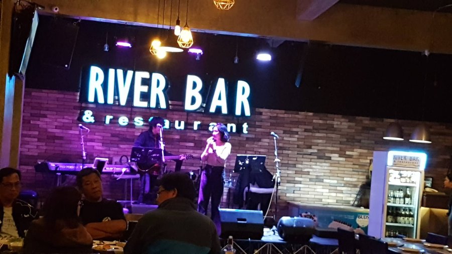 Singer on stage