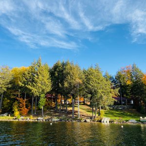 Shoreline with docks