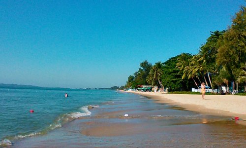 la plage devant l'hotel