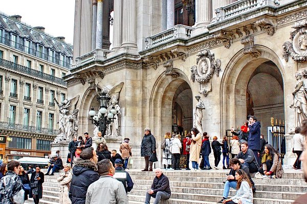 Paris, France, October 11, 2014 - Tourists Line Up Outside The
