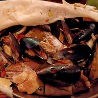 Соте из морепродуктов.
