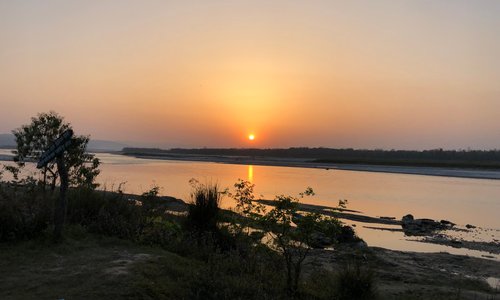 Sunset seen from Golaghat, Chitwan