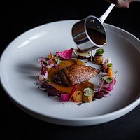 Signature Dish: Pigeon Two Ways, Coffee and Beetroot