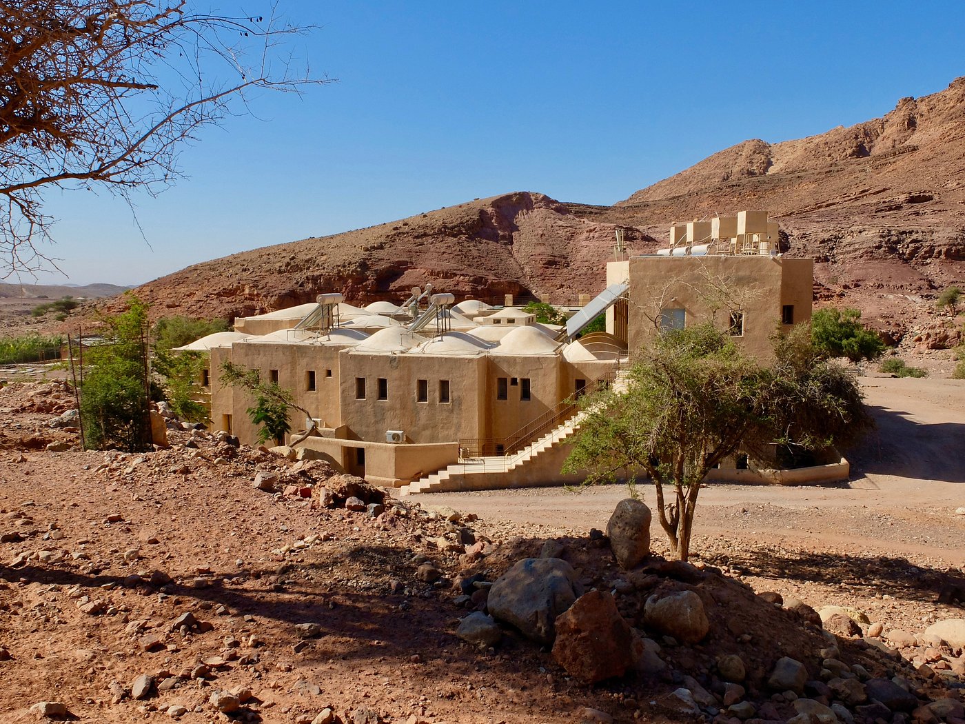 sustainable tourism examples - solar-powered Feynan ecolodge in Jordan