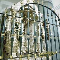 Inside the Chapel of the "Hermandad de Nuestra Señora del Rocío de Triana" in Seville.