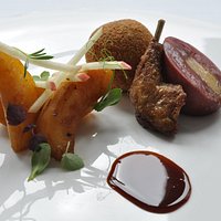 Pigeonneaux de Mesquer en 2 cuissons, pomme Honey Crunch,